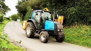 HedgeCutting with Valtra 6350 and McConnel [upl. by Einobe]