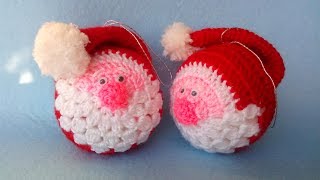 Pallina di Natale Uncinetto Tutorial 🎅🏻 Crochet Christmas Ball Ornaments 🎄 Esfera de Navidad Crochet [upl. by Yv]