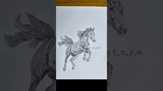 Draw a horse 🐴  horse drawing drawinglesson howtodraw art [upl. by Eseret]