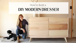 How to Build a MidCentury Modern DresserFROM 2x4s and PLYWOOD [upl. by Niltak431]