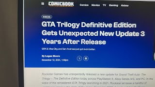 GTA Trilogy Definitive Edition Patch Update [upl. by Anyad]