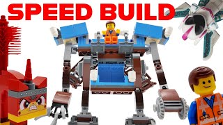 Lego Emmets TripleDecker Couch Mech Speed Build 70842 [upl. by Adnopoz]