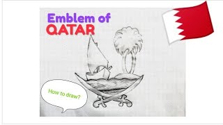 How to draw Emblem of QatarStep by Step  Pencil drawingBy Nada [upl. by Theran]