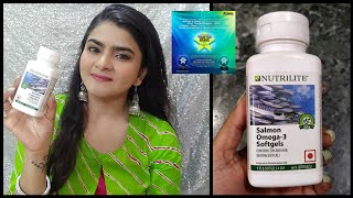 Omega 3 fish oil BENEFITS  Nutrilite Salmon Omega3 Soft gels  Omega capsules  Amway  Ria Das [upl. by Nilram124]