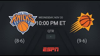 New York Knicks  Phoenix Suns Live Scoreboard [upl. by Gow]