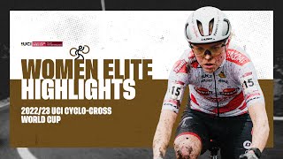 Women Elite Highlights  RD 7 Hulst NED  202223 UCI CX World Cup [upl. by Ellan]