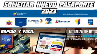 ✅ SOLICITAR PASAPORTE VENEZOLANO por 10 AÑOS 2023 [upl. by Uella]