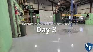 Commercial Coatings Projects Novolac Epoxy in Camp Hill Service Bay [upl. by Anirhtak]