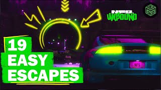 19 INSANELY EASY Spots to Escape Cops  NFS Unbound [upl. by Eniamrahs]