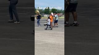 Cody Kirkwood Practicing with the high school band drummer schoolband drums music [upl. by Sky716]