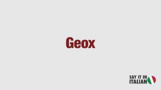 Geox [upl. by Lehcir]