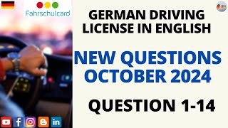 German Driving License in English NEW QUESTIONS from October 2024 Question 114 [upl. by Ocimad]