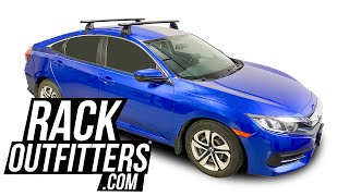 20162020 Honda Civic Sedan with RhinoRack ROC25 Vortex Aero Roof Rack Crossbars [upl. by Notned647]