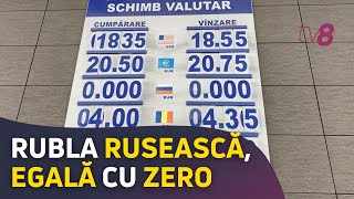 Rubla rusească egală cu zero Cursul valutar pentru ruba rusească stabilit de BNM  018 bani [upl. by Jsandye]