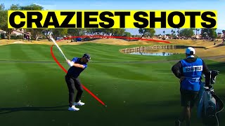 Top 5 Most INSANE Golf Shots Of All Time [upl. by Yekcin]