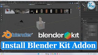 ✅ How To Install Blender Kit Addon in Blender [upl. by Novihc]