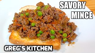 HOW TO MAKE SAVORY MINCE  Gregs Kitchen [upl. by Aissac]