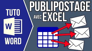 WORD  FAIRE UN PUBLIPOSTAGE Avec une liste de destinataires sur Excel [upl. by Toll]