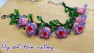 how to make bead bracelet  diy lily of the valley [upl. by Ocko63]