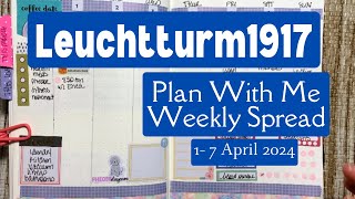 Leuchtturm1917 Plan With Me  1 thru 7 April 2024  No Sticker Kit [upl. by Jacobine953]