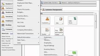 Peachtree Tutorial General Ledger Default Settings Sage Training Lesson 31 [upl. by Loesceke]