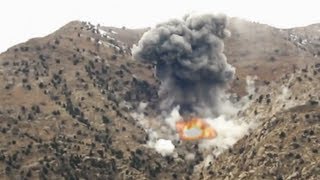 Mortar and JDAM Strike on Taliban Position [upl. by Arutek]