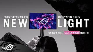 The Worlds First Glossy WOLED Gaming Monitor  ROG STRIX OLED XG27AQDMG  ROG [upl. by Nauqyaj]