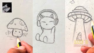 Simple things to draw when bored  easy tutorial for beginners [upl. by Jolenta]