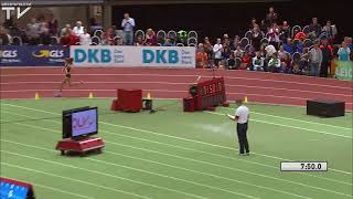 Konstanze Klosterhalfen Solo zum deutschen Hallenrekord  HallenDM 2018 Dortmund [upl. by Ijan]