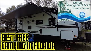 DuPuis Campground review  Best free campground in Florida  Boondocking with showers amp dump station [upl. by Eenehs]