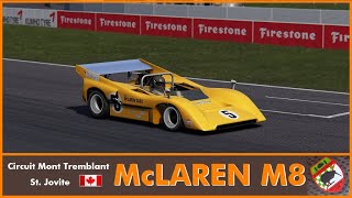 McLaren M8 CAN AM around Mont Tremblant Assetto Corsa [upl. by Lavella663]