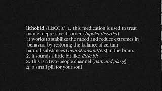 The Definition Of Lithobid [upl. by Barden]