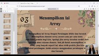 quot7 Hal Tentang Array PHP  Prodi Sistem Informasi UNHI Denpasarquot [upl. by Selima134]