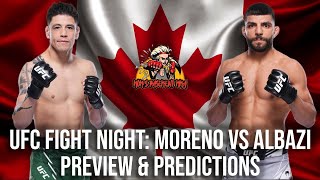 UFC Fight Night Moreno v Albazi Preview and Predictions [upl. by Sprage]