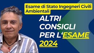 Altri consigli per la preparazione dellEsame di Stato Ingegneri Civili Ambientali 2024 [upl. by Michaela519]