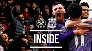 Fans Brilliant Reactions to Four Great Reds Goals  Brentford 14 Liverpool  Inside [upl. by Aneerak32]