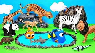 Safari Zoo Animals Video  Learn Wild Animals Name with Animal Planet Toys [upl. by Fornof]