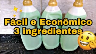 AMACIANTE FÁCILECONÔMICO COM APENAS 3 INGREDIENTES  DICAS SIMPLES [upl. by Dabbs]