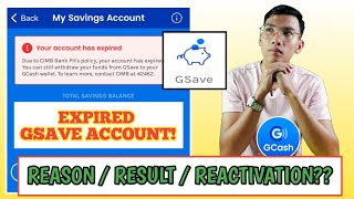 Gsave Expired Account Reason Result and Reactivation [upl. by Leith]