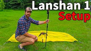 3F UL LANSHAN 1 TENT  Setup Tips and Tricks [upl. by Ainosal907]