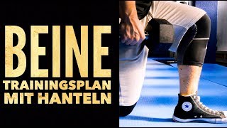 Unterkörper Trainingsplan mit Kurzhanteln für daheim  Beine trainieren  BeinWorkout [upl. by Notwen]