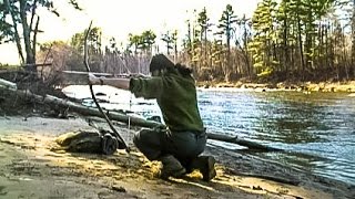 Making a Survival Bow String from Bankline [upl. by Ocirederf786]