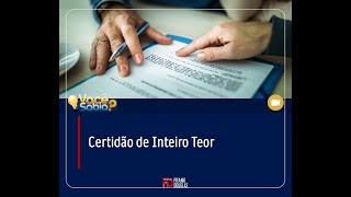 Certidão de INTEIRO TEOR e Certidão de ÔNUS REAIS Saiba as diferenças [upl. by Ahselaf]