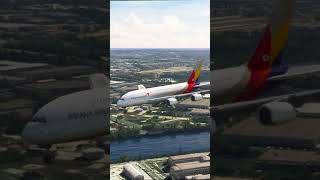 Asiana Airlines A380 Epic Landing at Paris Airport  Must See [upl. by Vally]