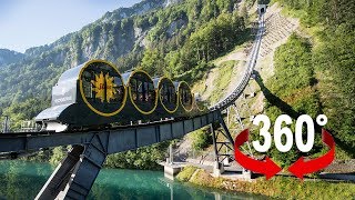 Fahre mit der steilsten Standseilbahn der Welt I 360GradVideo [upl. by Atonsah]