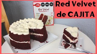 Modificando Pastel de Cajita  SABOR RED VELVET BETUN DE QUESO CREMA [upl. by Honora]