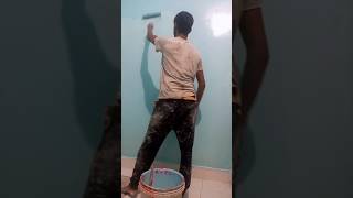 wall painting apply ¹st coat extra colour combination ideas shorts viralvideo painting warkout [upl. by Nawaj546]