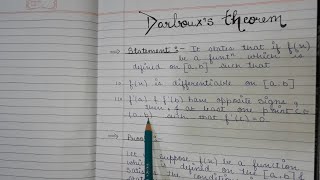 State amp Prove Darbouxs theorem on derivative Theory of Real functions [upl. by Kohl]