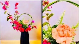 🌺🌸Crepe Myrtle and Carnation Oriental Floral Arrangement Ideas [upl. by Reinhold]