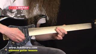 Guthrie Govan Fretless Guitar Solo  Jam One  Licklibrary [upl. by Assirrem]